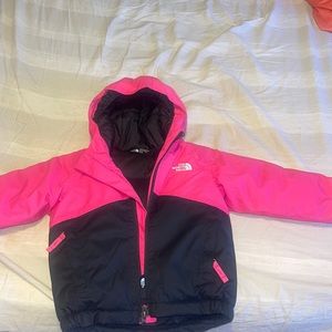 Pink and black North Face coat Toddler